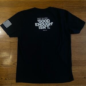 Black Althletic Training Graphic Short Sleeve T-Shirt